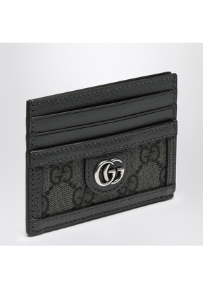 Gucci Gg Supreme Fabric Card Holder Grey/black