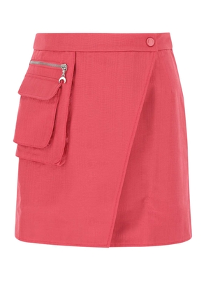 Marine Serre Fuchsia Nylon Mini Skirt