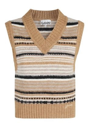 Ganni Soft Wool Stripe Vest