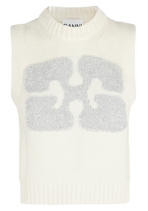 Ganni Graphic Wool Mix Vest