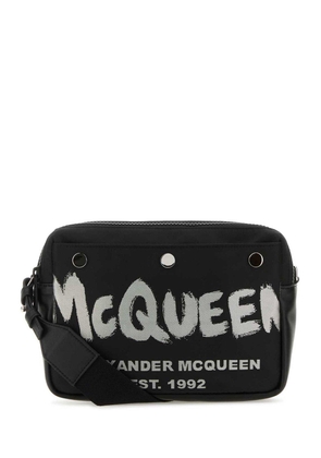 Alexander Mcqueen Logo Printed Zipped Camera Bag