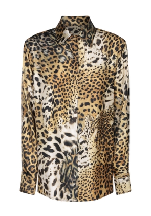 Roberto Cavalli Jaguar Skin Print Shirt