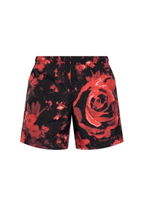 Alexander Mcqueen All-Over Printed Swim Shorts