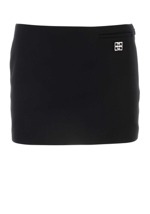 Givenchy Black Grain De Poudre Mii Skirt