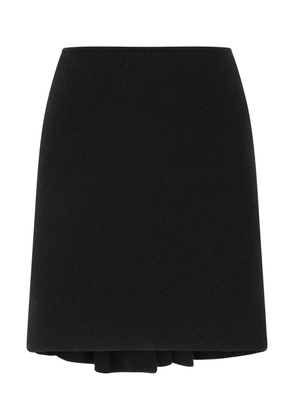 Bottega Veneta Black Wool Blend Skirt