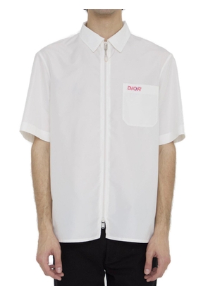 Dior Zip-Up Short-Sleeved Shirt