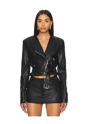 RTA Monique Cropped Jacket in Black. Size M, S, XL, XS, XXS.