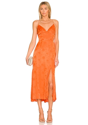 SAU LEE Francessca Dress in Orange. Size 2.