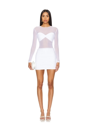 Nookie Eclipse Mini Dress in White. Size M, S, XS.