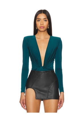 Nookie Legacy Bodysuit in Teal. Size L, S, XS.