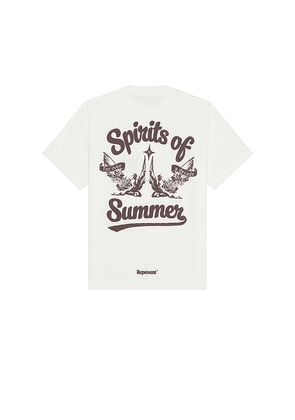 REPRESENT Spirits Of Summer T-Shirt in White. Size M, S.