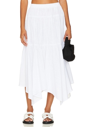 SNDYS Tahlia Maxi Skirt in White. Size XS.