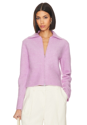 Vince Zip Front Cardigan in Lavender. Size XS.