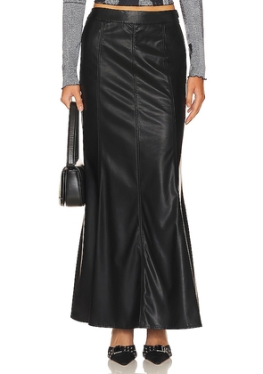 superdown Leyla Faux Leather Skirt in Black. Size S.