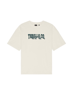 THRILLS Chariot Rides On Box Fit Oversize Tee in White. Size M, S.