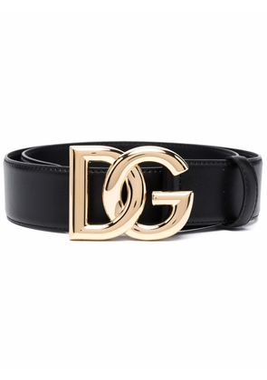 Dolce & Gabbana DG logo leather belt - Black
