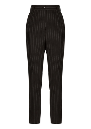 Dolce & Gabbana pinstriped twill trousers - Black