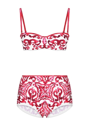 Dolce & Gabbana Maiolica-print bikini set - Red