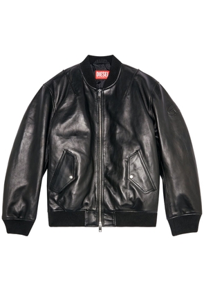 Diesel L-Pritts zip-up padded leather jacket - Black