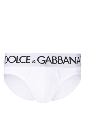 Dolce & Gabbana logo-waistband stretch briefs - White