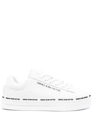 Versace Jeans Couture lace-up leather sneakers - White