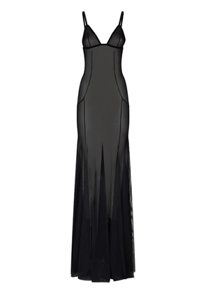 Dolce & Gabbana semi-sheer open-back nightdress - Black