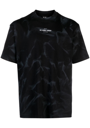 44 LABEL GROUP Smoke-effect logo-print T-shirt - Black