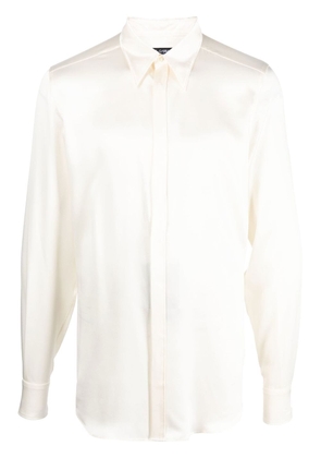 Dolce & Gabbana long-sleeved silk shirt - White