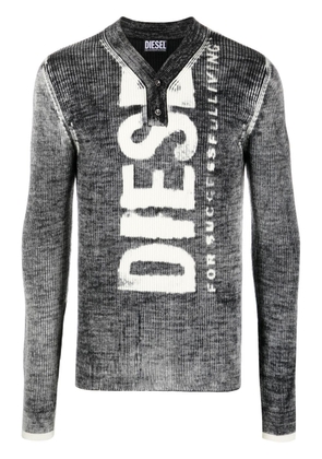 Diesel K-Atullus long-sleeved ribbed T-shirt - Grey