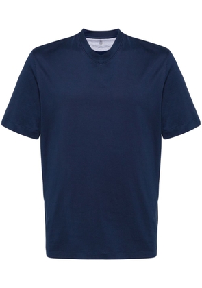 Brunello Cucinelli V-neck cotton T-shirt - Blue