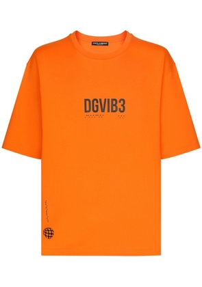 Dolce & Gabbana DGVIB3 slogan-print cotton T-shirt - Orange