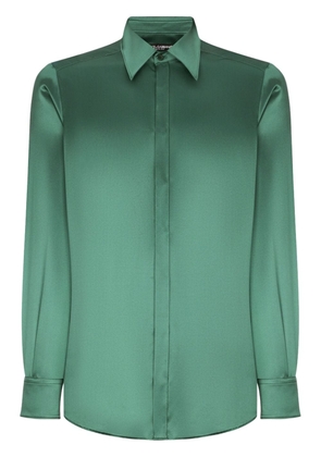 Dolce & Gabbana point-collar silk shirt - Green