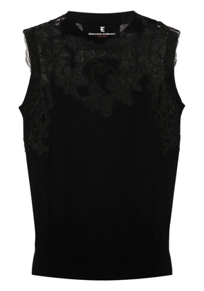 Ermanno Scervino corded-lace knitted top - Black