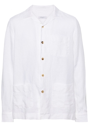 Boglioli camp-collar linen shirt - White