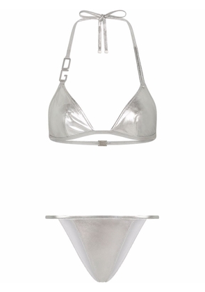 Dolce & Gabbana DG-logo triangle bikini - Silver