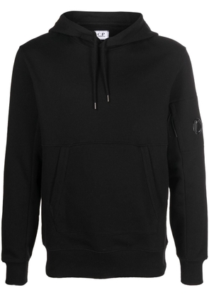 C.P. Company logo-print cotton hoodie - Black