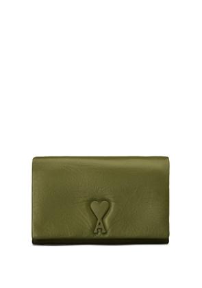 AMI Paris embossed-logo shoulder bag - Green