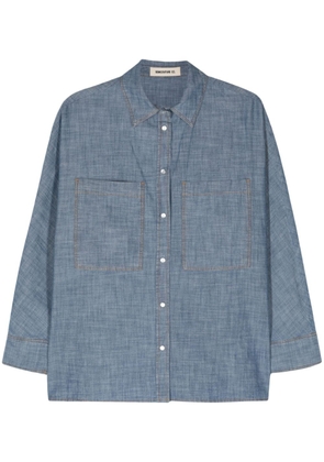 Semicouture classic-collar chambray shirt - Blue