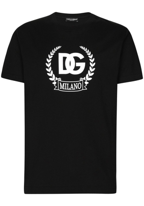 Dolce & Gabbana DG-print stretch-cotton T-shirt - Black