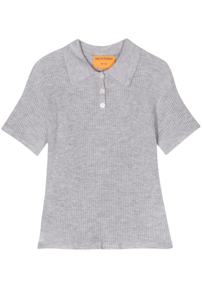 Guest In Residence Shrunken cashmere polo top - Grey