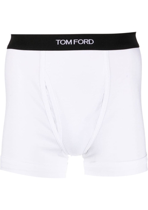 TOM FORD logo waistband stretch-cotton boxer shorts - White