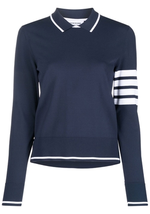 Thom Browne jersey pullover polo jumper - Blue