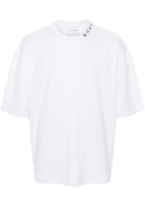 John Richmond logo-embroidered collar T-shirt - White