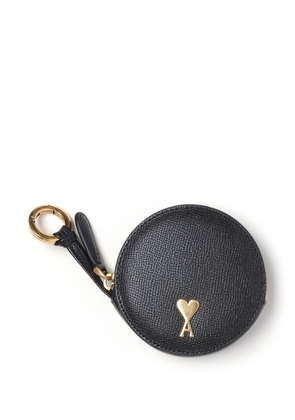AMI Paris Paris Paris round leather purse - Black