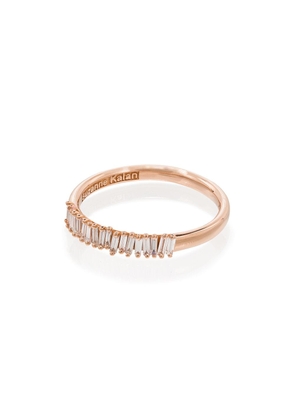 Suzanne Kalan 18kt rose gold Half Eternity diamond ring - Pink
