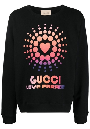 Gucci logo-print cotton sweatshirt - Black