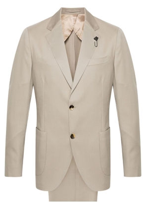 Lardini single-breasted wool suit - Neutrals