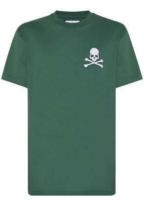 Philipp Plein skull-embroidery cotton T-shirt - Green