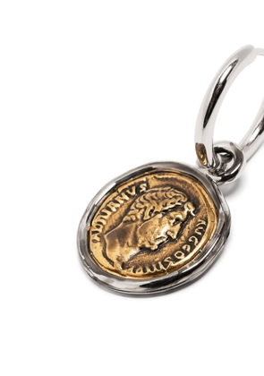 Dolce & Gabbana coin-pendant single hoop earring - Silver