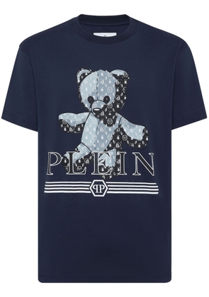 Philipp Plein Teddy Bear cotton T-shirt - Blue